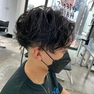 ショート パーマ メンズ メンズ特化美容師/ 藤戸 椋のヘアスタイル