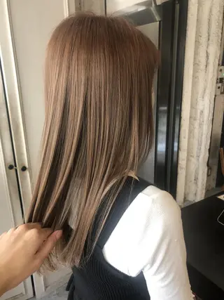 ロング カラー パーマ ヘアアレンジ Siena 渋谷のヘアスタイル