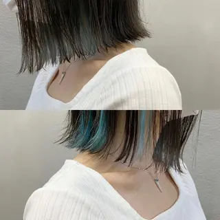 ショート カラー 🌱小顔魅せカット 透明感カラー/泉綺のヘアスタイル