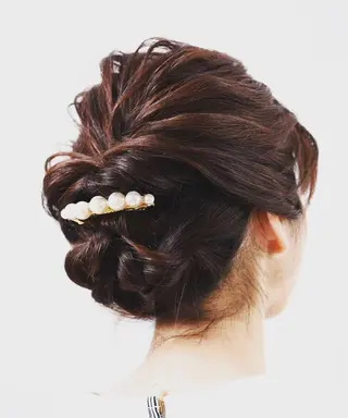 セミロング ヘアアレンジ 🔸縮毛矯正🔸 カソリ　ナユタのヘアスタイル