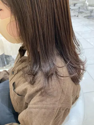 セミロング カラー 田中 あかねのヘアスタイル