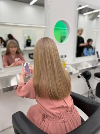 ロング 透明感ハイトーンヘア 🎀ririka🎀のヘアスタイル