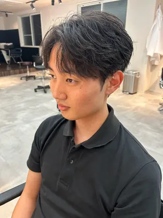 パーマ メンズ フェザーパーマ/韓国 /メンズカット保立のヘアスタイル