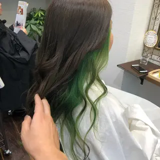 ロング カラー 皆巳 達郎のヘアスタイル