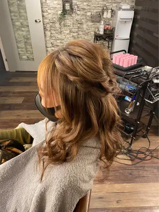 セミロング ヘアアレンジ hair make  Lucciのヘアスタイル
