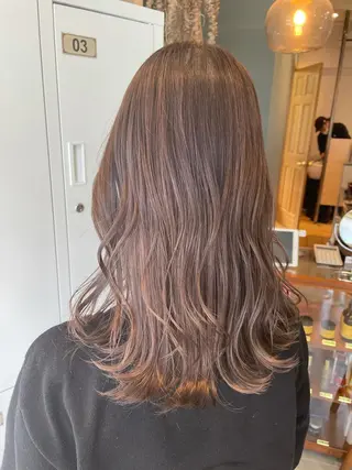 セミロング カラー 中目黒🌼 🌼ハナのヘアスタイル