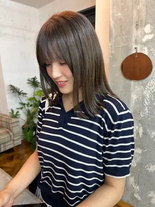 セミロング 🫧透明感カラー🫧 ハシモトタケルのヘアスタイル