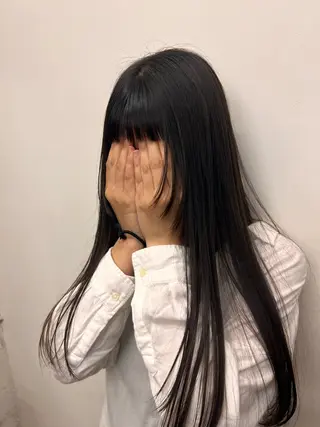 ロング レイヤーカット/ パーマ‪/表参道のヘアスタイル