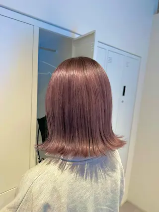 セミロング カラー ヘアアレンジ Design Color🐰アユミのヘアスタイル
