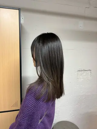 セミロング tokute 中野真咲🐺のヘアスタイル