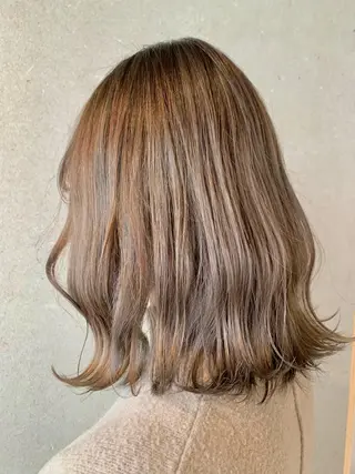 ミディアム カラー 縮毛矯正×艶カラー /中村勇太のヘアスタイル