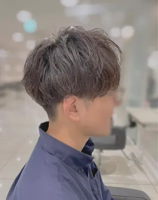 パーマ メンズ センターパート 川島爽楽のヘアスタイル