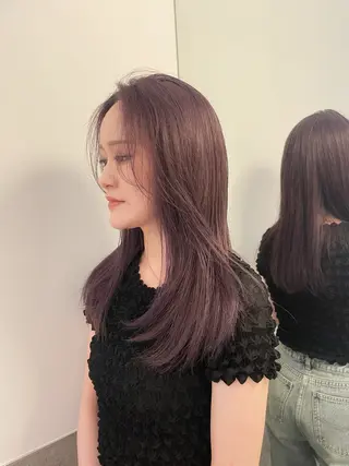 セミロング カラー ヘアアレンジ SALOWIN原宿ash店所属・理想のハイトーンへ 🌙サイダサキのヘアスタイル