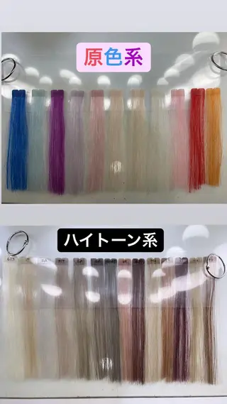 ロング カラー れん/ハイトーン /エクステ/韓国風のヘアスタイル