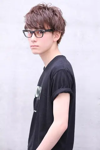 ショート メンズ EMANONシェアサロン心斎橋店所属・韓国メンズヘア　ミル クティボブ　足立佳代のヘアスタイル