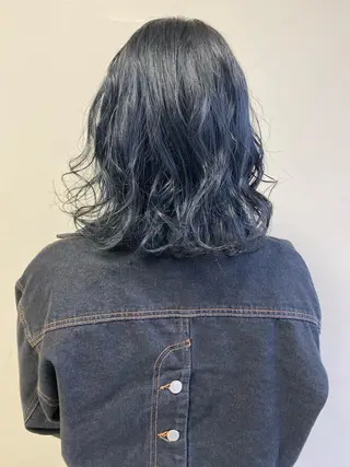 ミディアム カラー hair &eye LAWE.店長のヘアスタイル