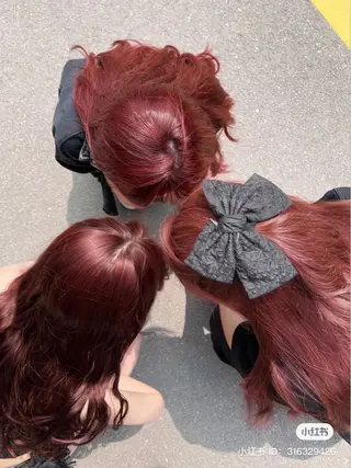 カラー 🍒♡艶髪暖色カラー saaya♡🍒のヘアスタイル