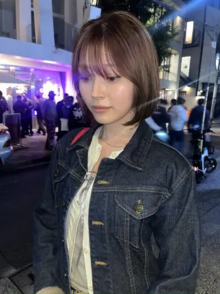 ミディアム カラー ナチュラルなヘア /ヨシダトモキのヘアスタイル