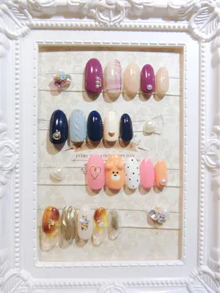 ネイル 🌙都岡 ムーンネイルのネイルデザイン