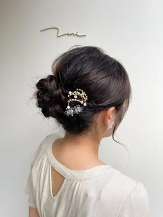 ロング ヘアアレンジ uni所属・中堀 遥のヘアスタイル