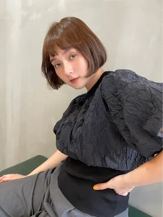 ショート カラー ショート/ボブ専門 宮脇美奈/南船場のヘアスタイル