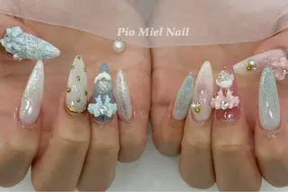 ロング カラー momo 長さだしのネイルデザイン