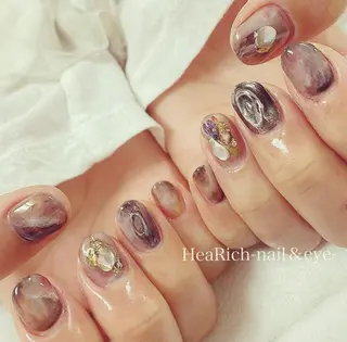 ショート カラー パーマ ネイル マツエク・マツパ ハーリッチnail HeaRichのネイルデザイン