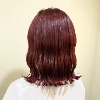 ミディアム カラー ANNA ／艶髪／ハイトーンのヘアスタイル