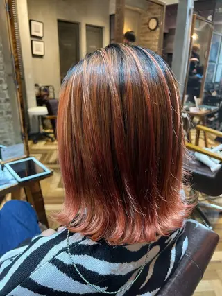 ミディアム カラー amie所属・amie三宮 NAKANOのヘアスタイル