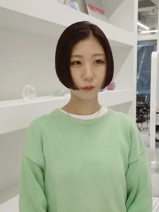 ショート カラー 🌱ぱつっと/ボブ 🌱のヘアスタイル