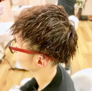 ショート パーマ メンズ 前田賢生 ご新規様はNGのヘアスタイル
