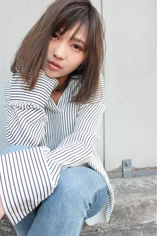 ミディアム gite カワムラナオキのヘアスタイル