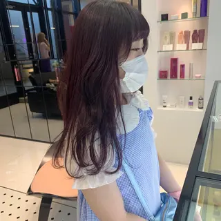 ロング カラー ハッシュカット/ハイ トーン/MANAMIのヘアスタイル