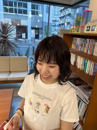 ミディアム パーマ 北本 万実のヘアスタイル