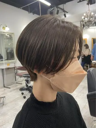ショート カラー アピール欄に重要な お知らせがありますのヘアスタイル