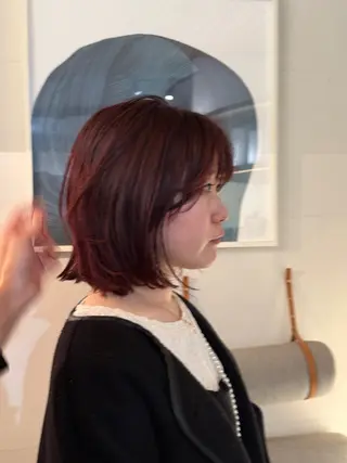 ショート カラー casi所属・メンズパーマ／ボブ 星本広海のヘアスタイル