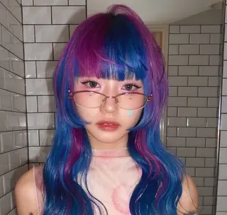 セミロング カラー こだわりハイトーン/ ケアブリーチ/岸のヘアスタイル