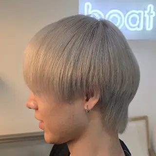 ミディアム メンズ カラー メンズスタイル✂/ ハイトーン/りゅうのヘアスタイル