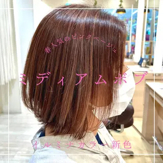 ミディアム カラー レイヤー/メンズ 奥野恭平のヘアスタイル