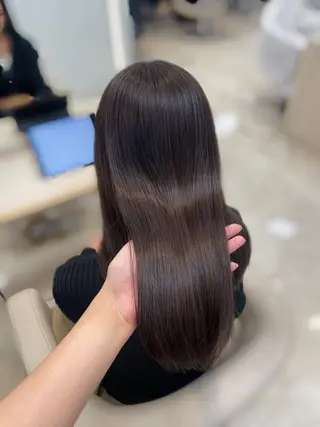 ロング カラー 赤み消し透明感カラー 🎀髪質改善/AOのヘアスタイル