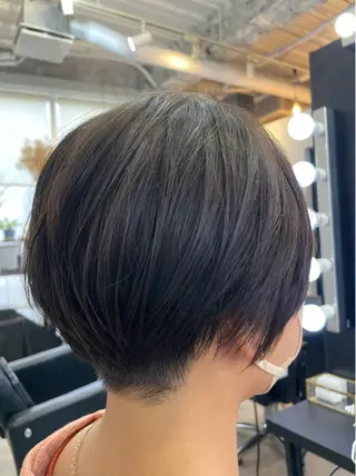 ショート カラー ブリーチなし透明感 タケザワミキのヘアスタイル