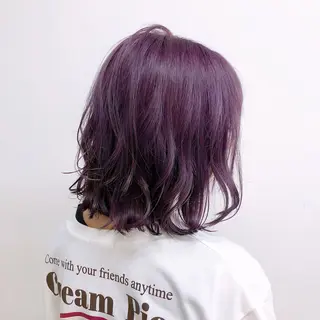 ミディアム カラー 🤍💕ブリーチカラ ーAyaka💕🤍のヘアスタイル