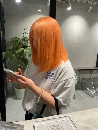 ミディアム ブリーチ専門複雑履歴 特化momoのヘアスタイル