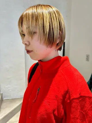 ショート カラー 顔周りカット/透明感 カラー✂️MEIのヘアスタイル