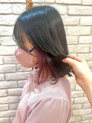 ミディアム カラー 🎀野崎 美玖𝜗𝜚˚⋆のヘアスタイル