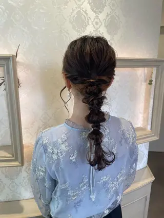 ヘアアレンジ 🍪ヨシイハルネ🍪 ラベンダーカラーのヘアスタイル