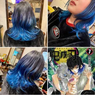 ミディアム カラー "PEPPU "所属・派手髪、ハイトーン ショートヘアShinのヘアスタイル