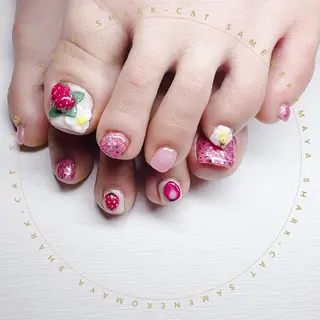 ネイル サメ猫 マーヤのネイルデザイン