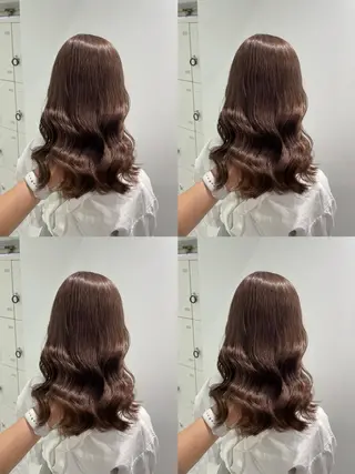 セミロング カラー ヘアアレンジ Ella所属・nana【艶髪】/ レイヤー/縮毛矯正のヘアスタイル