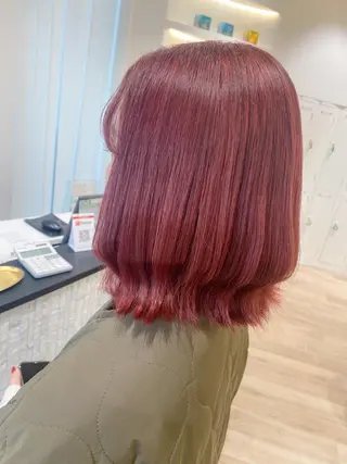 セミロング カラー 個性派/ブリーチ ＊ほのかのヘアスタイル